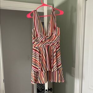 Wayf Multicolor Striped Mini Dress